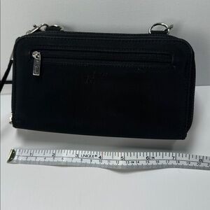 Black Crossbody Organizer Bag by Luca Ferri